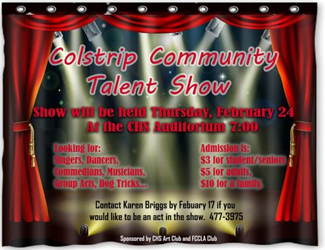 Colstrip Community Talent Show Colstrip School District 19