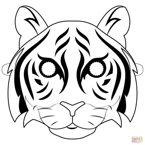 Coloriage Masque De Tigre Coloriages Imprimer Gratuits