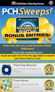 Publishers clearing house is responsible for this page. PCH Sweeps - Android Apps on Google Play