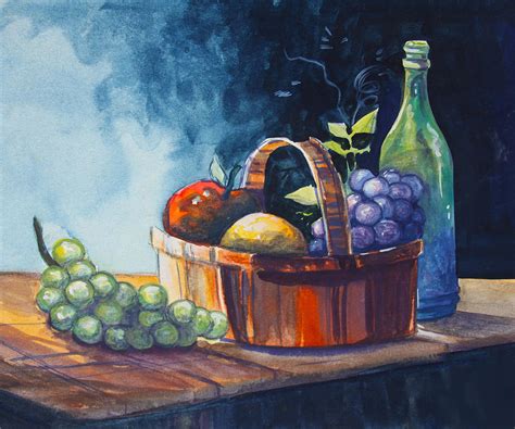 Still Life In Watercolours Painting By Karon Melillo Devega