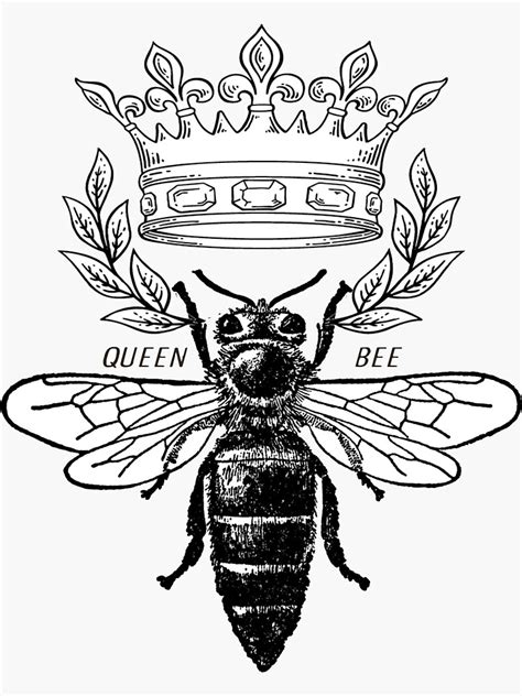 Queen Bee Sticker For Sale By Southprints Redbubble