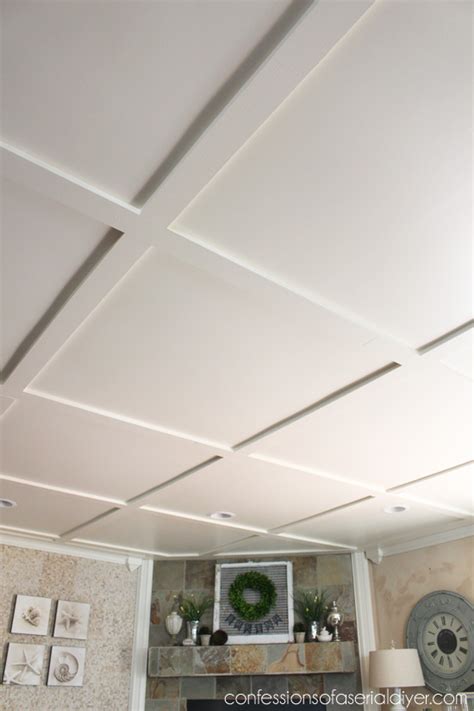 How to build a coffered ceiling hy haute home. Faux Coffered Ceiling | Confessions of a Serial Do-it ...
