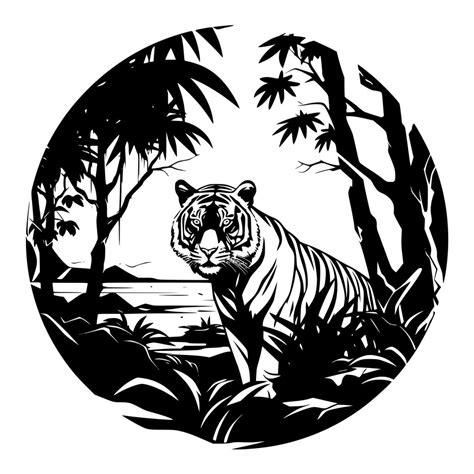 Jungle Tiger Svg Image For Cricut Silhouette Laser Machines