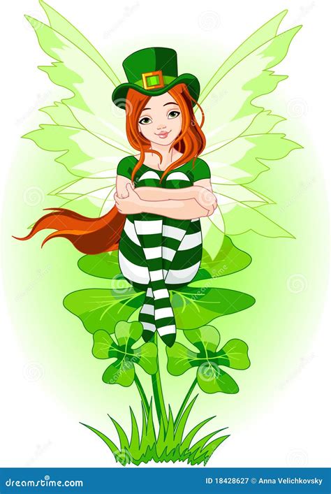 Young St Patrick S Fairy Stock Vector Illustration Of Smiling 18428627