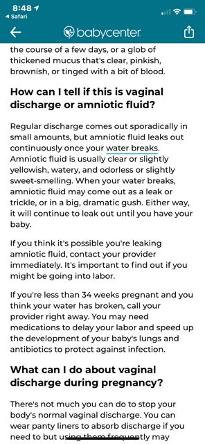 Leaking Amniotic Fluid 34 Weeks Glow Community