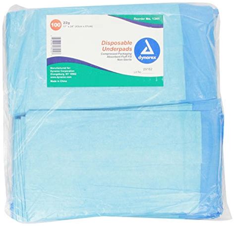 Dynarex Disposable Underpad 17 Inches X 24 Inches 100 Count All