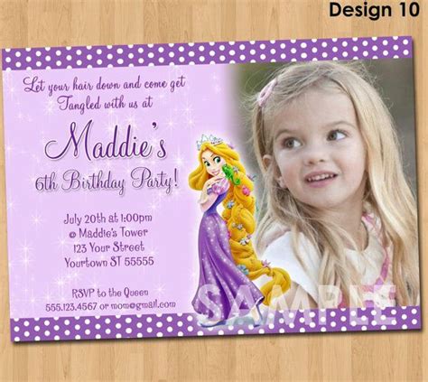 Rapunzel Tangled Invitation Printable By Kidspartyprintables