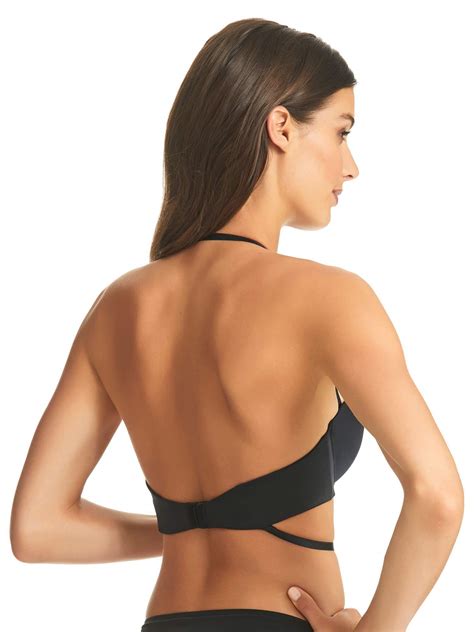 finelines refined 6 way low cut strapless bra black curvy bras
