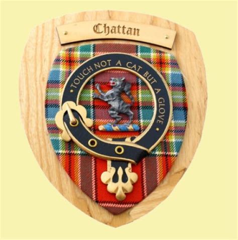 Chattan Clan Crest Tartan 7 X 8 Woodcarver Wooden Wall Plaque Wooden