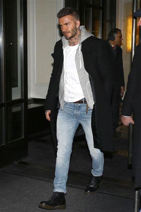 David Beckham Wearing Dr Martens Black Vegan 1460 Boots