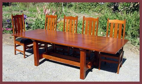 Elegant stickley oval dining table with two leaves at 1stdibs. Voorhees Craftsman Mission Oak Furniture - Gustav Stickley ...