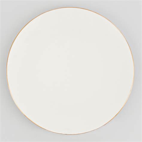 Assiette Plate Filet Or Elegance Dore En Porcelaine L Incroyable