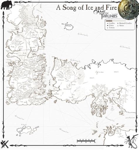 Game Of Thrones Game Of Thrones Map World Map Printable Map