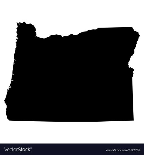 Map Of The Us State Of Oregon Royalty Free Vector Image