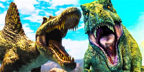 Jurassic World Finally Has A Proper T Rex Vs Spinosaurus Rematch