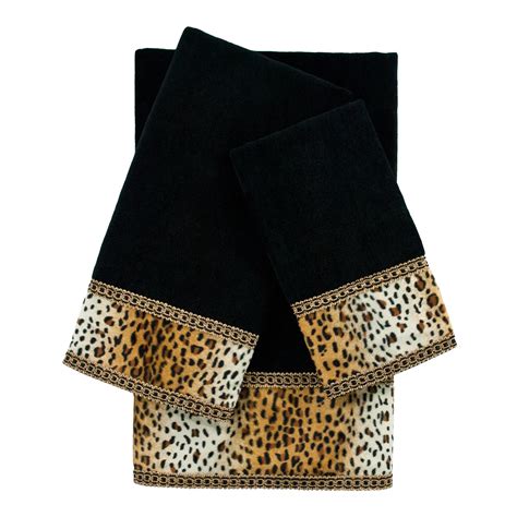 Sherry Kline Panthera Embellished 3 Piece Towel Set Wayfair