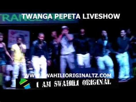Download lagu twanga pepeta mp3 dan mp4 video dengan kualitas terbaik. TWANGA PEPETA LIVE SHOW WWW.SWAHILIORIGINALTZ.COM - YouTube