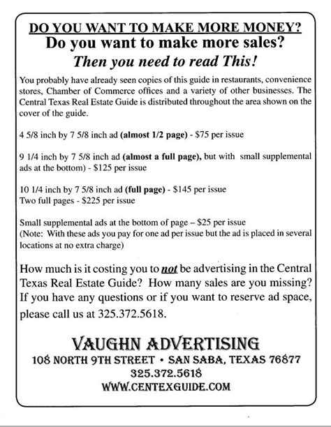 Vaughn Advertising Central Texas Real Estate Guide