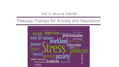 Massage Therapy For Anxiety And Depression The Iv Health Centre