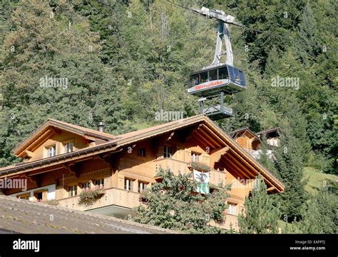 Travels Around Switzerland Cable Car In Lauterbrunnen And Murren