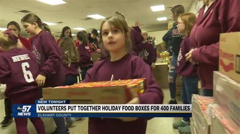 Volunteers Fill Boxes With Food To Feed 400 Families In Elkhart County