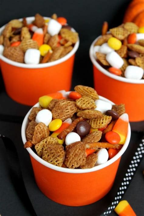 Fall Snack Mix Kids Party Food Idea Fall Snack Mixes Halloween Snack