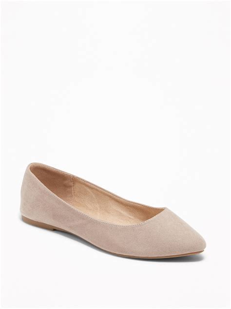 Faux Suede Pointy Ballet Flats For Women Old Navy In 2021 Faux Leather Flats Bridesmaid