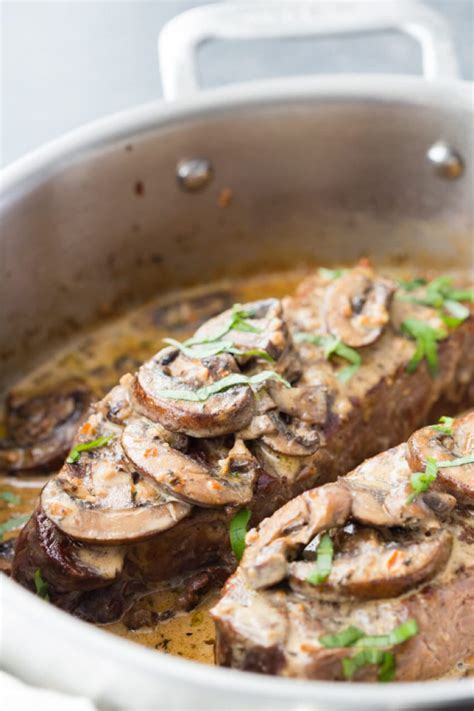 So freaking good with grilled meat like steak or chicken bites. Steak with Garlic Mushroom Cream Sauce - Easy Peasy Meals