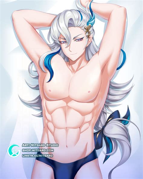 Neuvilette Genshin Impact Dakimakura V2 By Mitgard Knight Hentai Foundry