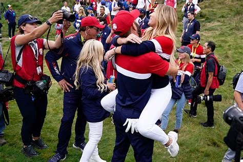 Paulina Gretzky And Dustin Johnson Celebrate Ryder Cup 2021 Win Photos