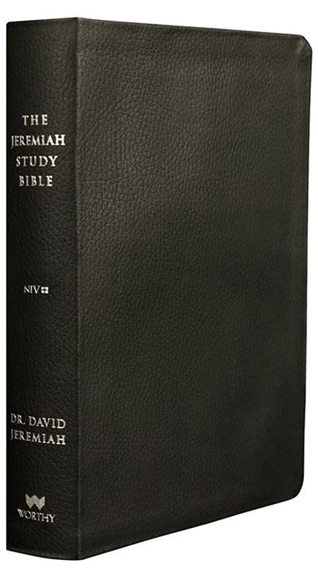 Niv Black Genuine Leather Jeremiah Study Bible Davidjeremiahca