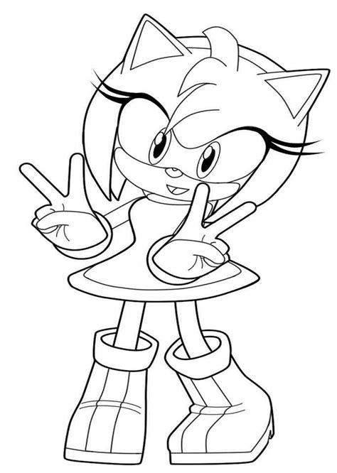 Sonic Amy Rose Dibujos Para Colorear