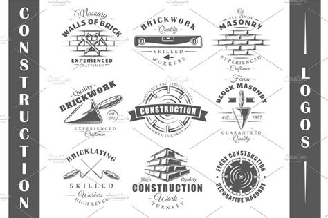 9 Construction Logos Templates Vol1 Logo Templates Construction