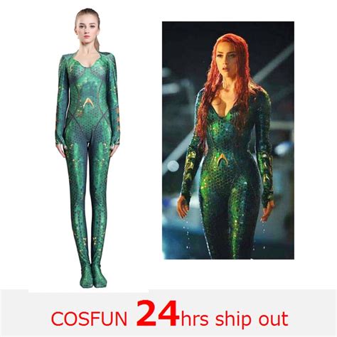 Aquaman Mera Queen Disfraz De Cosplay Halloween Mujeresniños Body
