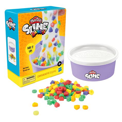 Play Doh Slime Rainb Os Cereal Themed Slime 45 Oz Can With Plastic