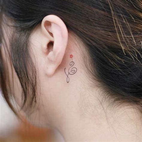 21 Cool Behind The Ear Tattoos For Women Page 2 Of 2