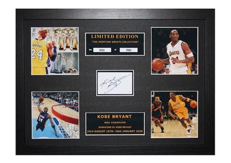 Kobe Bryant Signed Mounted And Framed Limited Edition Print Etsy Uk