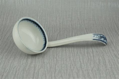 Antique Blue And White Ceramic Victorian Ladle