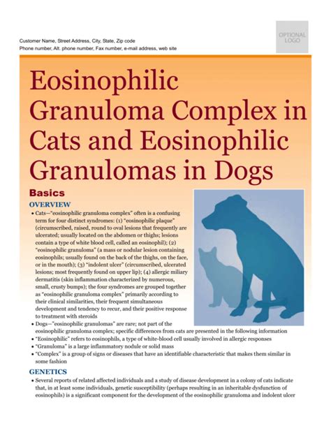 Eosinophilic Granuloma Dog
