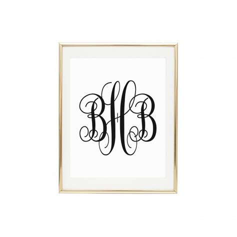 Our product pictures are real and shot by professionals. CUSTOM MONOGRAM PRINT - Printable Wall Art, Choose Letters ...