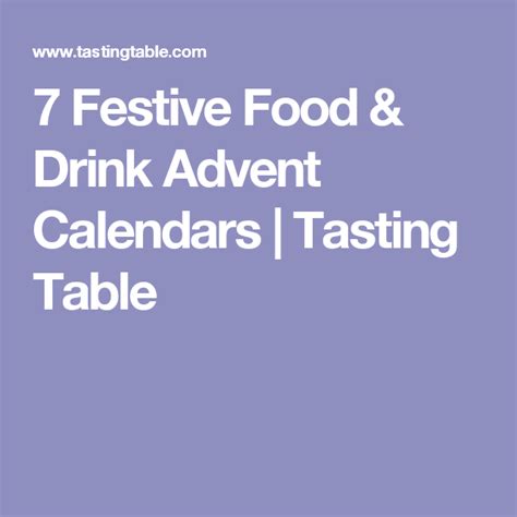 7 Festive Food And Drink Advent Calendars Food Festival Tasting