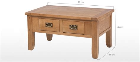 1460 results for coffee table drawers. Rustic Oak Small 2 Drawer Coffee Table | Quercus Living