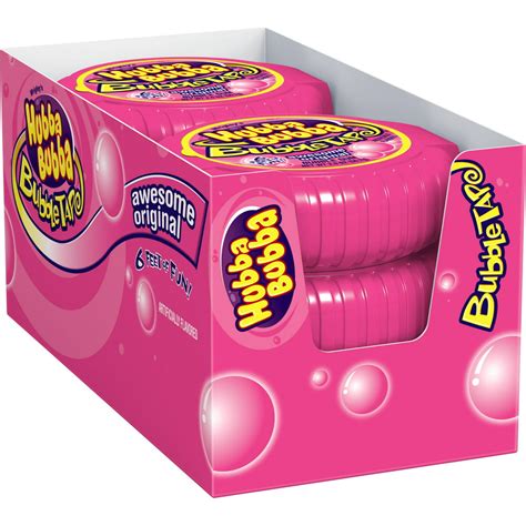 Hubba Bubba Original Bubble Gum Tape 2 Ounce 6 Packs