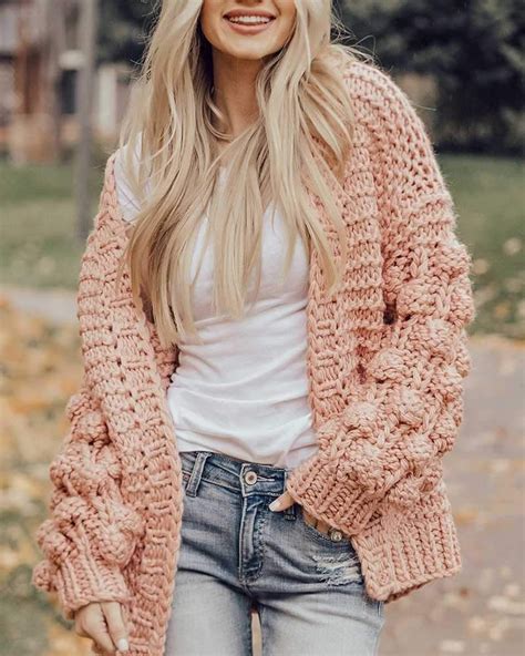 Oversized Chunky Thick Cable Knit Cardigan Sweater Cable Knit Sweater