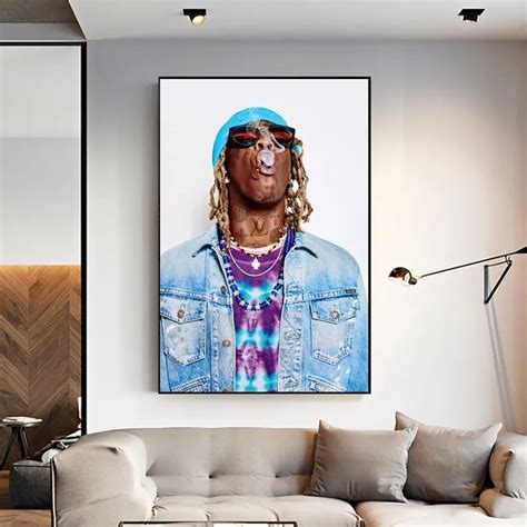 Young Thug Art Silk Poster Home Decor 12x18 24x36inch In Painting