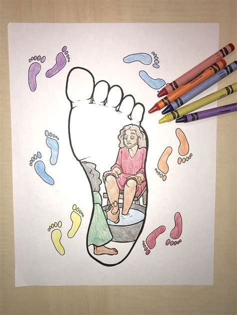 Then he poured water into a basin and began to wash the disciples' feet and to wipe them with the towel that. Jesus Washes His Disciples Feet Coloring Page | Bible ...