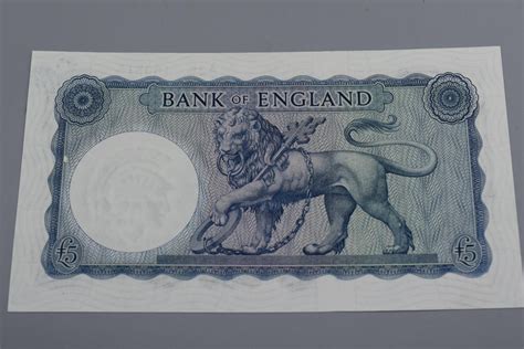Bank Of England Lk Obrien Blue Five Pound Note A26 I80815