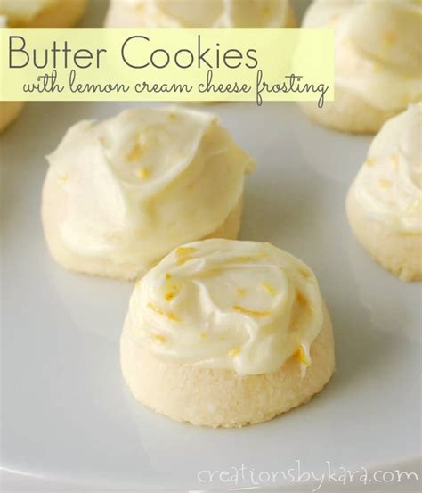 Stir in flour and cornstarch. Butter cookies with lemon cream cheese frosting
