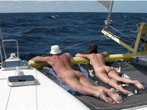 Nude Couples Sailing Boat Cumception