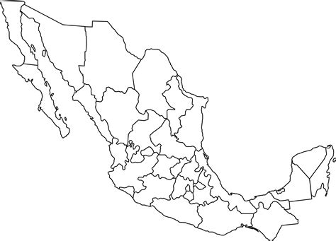 Free Of A Map Mexico Mexico Map Black And White Clipart Large Size Png Image Pikpng